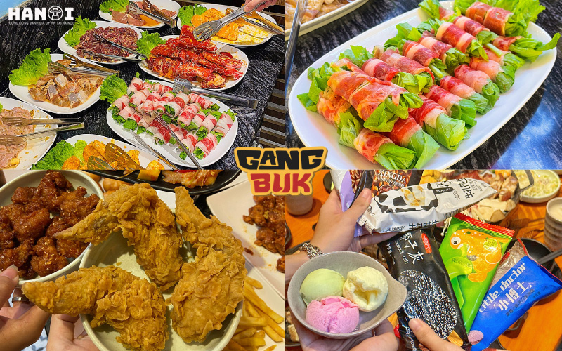 Menu Buffet GangBuk đa dạng số lượng món